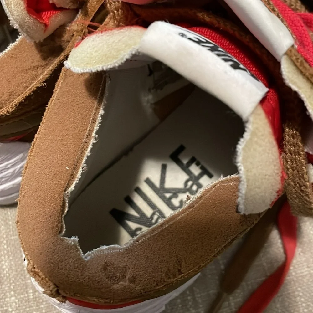 Nike Sacai Blazer Sneakers Men Size 5 LowRider Brown Red - Picture 11 of 11